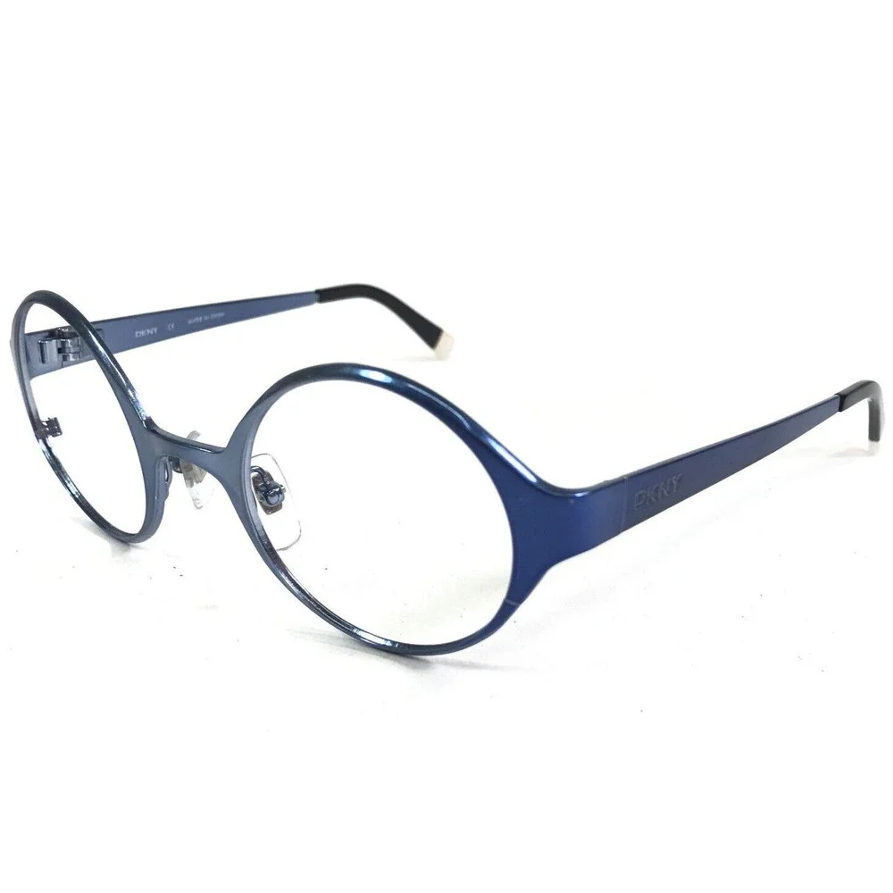 DKNY Eyeglasses Frames DY5019 1094/87 Shiny Blue Round Full Rim 43-23-135